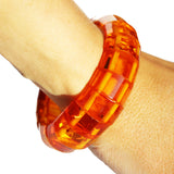 Unique Shape Honey Amber Bracelet