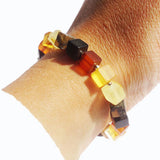 Beautiful Unpolished or Polished Baltic Amber Bracelet CUBES