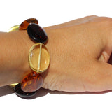 Large Disc Baltic Amber Bracelet