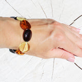 Large Disc Baltic Amber Bracelet