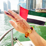 Large Disc Baltic Amber Bracelet