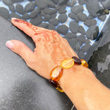 Large Disc Baltic Amber Bracelet