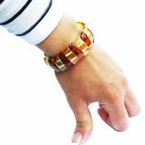 Uneven Baltic Amber Pieces Bracelet
