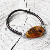 Charming Bracelet With Baltic Amber Center Piece