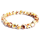 Baltic Amber Dalmatian Pattern Bracelet