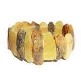 Unpolished Amber Bracelet With Playful Pattern