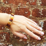 Elegant Amber Bracelet - Little Squares
