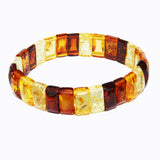 Elegant Amber Bracelet - Little Squares