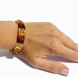 Elegant Amber Bracelet - Little Squares