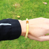 Polished Baltic Amber Tube Bead Bracelet