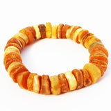 Unpolished Baltic Amber Bracelet - Discs
