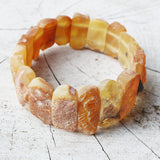 Unpolished Grey or Honey Baltic Amber Bracelet