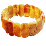 Unpolished Grey or Honey Baltic Amber Bracelet