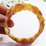 Unpolished Grey or Honey Baltic Amber Bracelet