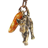 Horse and Amber Tumble Keyring