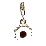 Sterling Silver Cognac AMBER CHARM