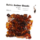 Polished Baltic Amber Beads with holes. (3mm-8mm)