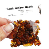Polished Baltic Amber Beads with holes. (3mm-8mm)