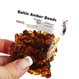 Polished Baltic Amber Beads with holes. (3mm-8mm)