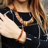 Stunning Baltic Honey Amber Necklace in Cleopatra style