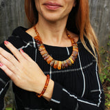 Stunning Baltic Honey Amber Necklace in Cleopatra style