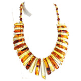 Stunning Thin Amber Bead Necklace Cleopatra style