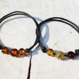 Charming Cotton & Baltic Amber Bracelet.