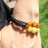 Charming Cotton & Baltic Amber Bracelet.