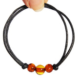 Charming Cotton & Baltic Amber Bracelet.
