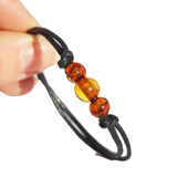Charming Cotton & Baltic Amber Bracelet.