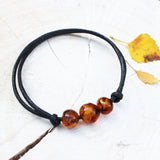Charming Cotton & Baltic Amber Bracelet.
