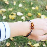 Charming Cotton & Baltic Amber Bracelet.