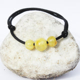 Charming Cotton & Baltic Amber Bracelet.