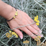 Charming Cotton & Baltic Amber Bracelet.