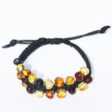 Double Charming Cotton & Baltic Amber Bracelet