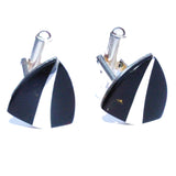 Unique Dark Cherry Amber Cuff-links - Triangles