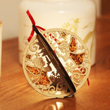 Beautiful Amber Christmas Baubles Mosaic Decoration