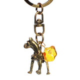 Horse and Amber Tumble Keyring