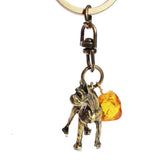 Horse and Amber Tumble Keyring