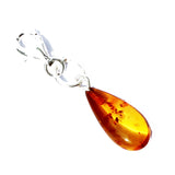 Romantic Baltic Amber Charm - Drop