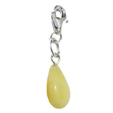 Romantic Baltic Amber Charm - Drop