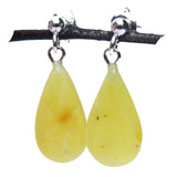 Lovely Baltic Amber Teardrop Studs