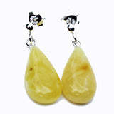 Lovely Baltic Amber Teardrop Studs