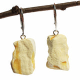Raw Baltic Amber Earrings - Chunks