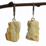 Raw Baltic Amber Earrings - Chunks
