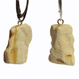 Raw Baltic Amber Earrings - Chunks