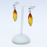 Faceted Baltic Amber Earrings - Drops