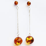 Honey Amber Long and Dangly Earrings