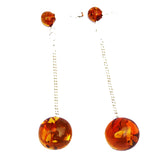 Honey Amber Long and Dangly Earrings