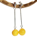 Honey Amber Long and Dangly Earrings